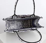 Dior Lucky Medium Book Tote White and Blue 36.5x28x14cm - 4