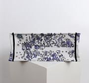 Dior Lucky Large Book Tote White and Blue 41.5x34.5x16cm - 6
