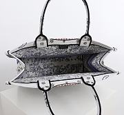Dior Lucky Large Book Tote White and Blue 41.5x34.5x16cm - 4