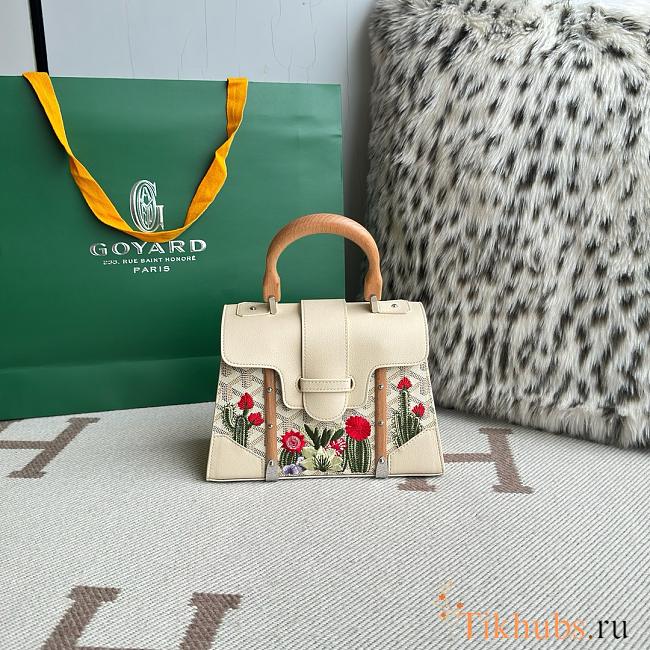 Goyard Saïgon Structuré Mini Bag Cactus Embroidery 28x20x12cm - 1
