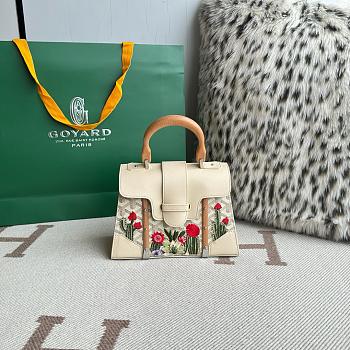 Goyard Saïgon Structuré Mini Bag Cactus Embroidery 28x20x12cm