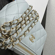 Chanel Handle Vanity Case Blue Bag 17x10x8cm - 3