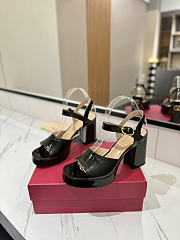Valentino Garavani Leather Fawcette Heeled Sandals 100 - 5
