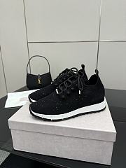 Jimmy Choo Veles Black Sequin Knit Trainers - 3