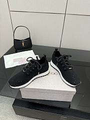 Jimmy Choo Veles Black Sequin Knit Trainers - 2