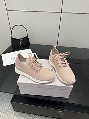 Jimmy Choo Veles Pink Sequin Knit Trainers - 1