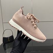 Jimmy Choo Veles Pink Sequin Knit Trainers - 4
