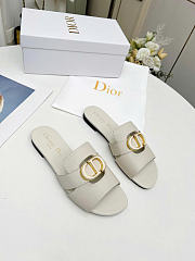 Dior 30 Montaigne Slide Calfskin White - 1