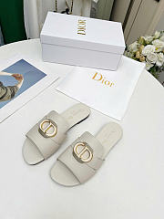 Dior 30 Montaigne Slide Calfskin White - 4