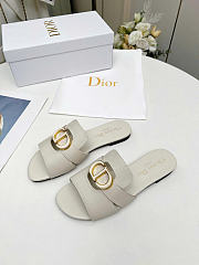 Dior 30 Montaigne Slide Calfskin White - 3