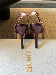 Dior Or J'Adior Slingback Pump Purple Metallic 10cm - 5