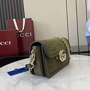 Gucci Go Small Shoulder Bag Green Suede 21.5x14x9cm - 6