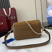 Gucci Go Small Shoulder Bag Brown Suede 21.5x14x9cm - 5