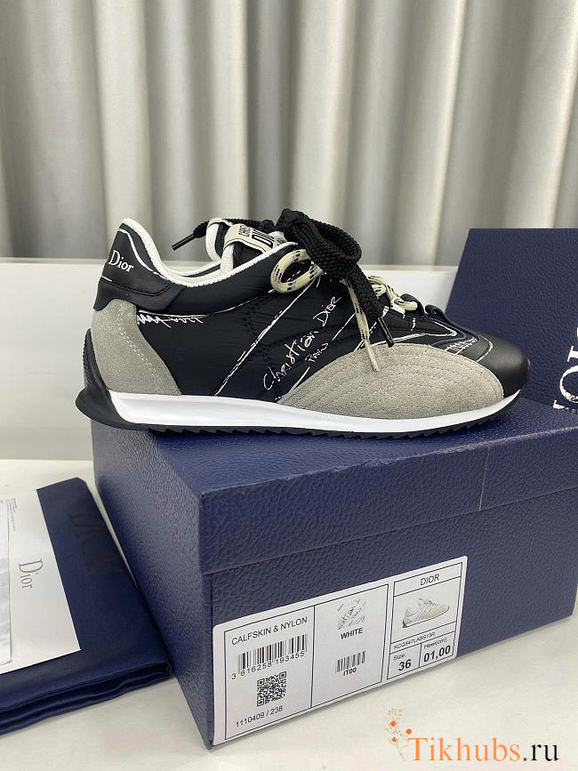 Dior D-Sketch Sneaker Black Nylon and Calfskin - 1