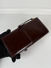 Prada Leather Wallet Dark Brown 20x10cm - 4