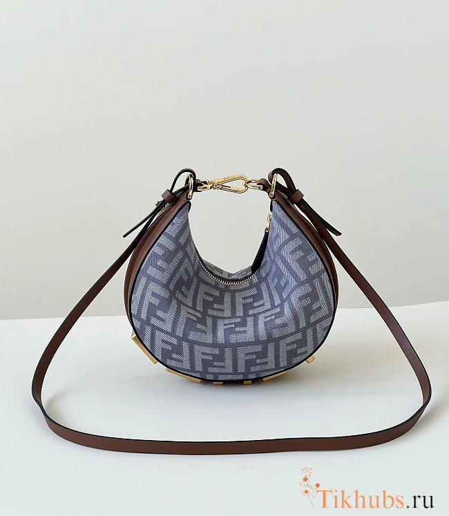Fendi Fendigraphy Mini Blue Denim Bag 20x13x7.5cm - 1