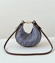 Fendi Fendigraphy Mini Blue Denim Bag 20x13x7.5cm - 1