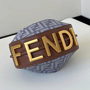 Fendi Fendigraphy Mini Blue Denim Bag 20x13x7.5cm - 6