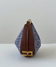 Fendi Fendigraphy Mini Blue Denim Bag 20x13x7.5cm - 5
