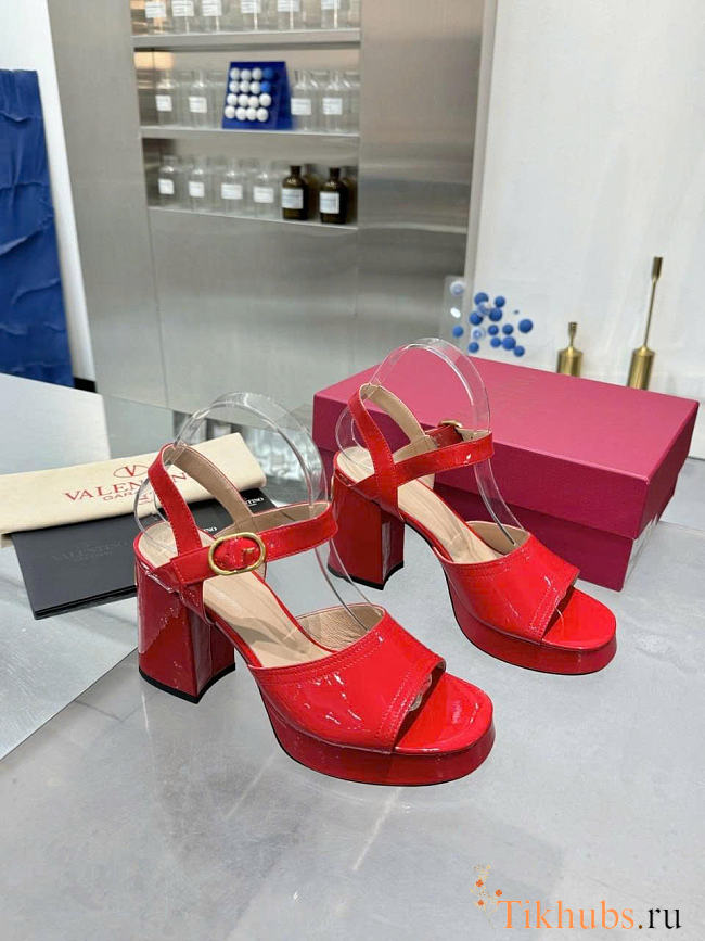 Valentino Garavani Leather Fawcette Red Heeled Sandals 100 - 1