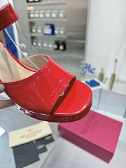 Valentino Garavani Leather Fawcette Red Heeled Sandals 100 - 4