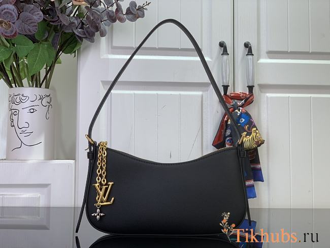 Louis Vuitton LV Pochette Bloom Black Bag 23x10x4cm - 1