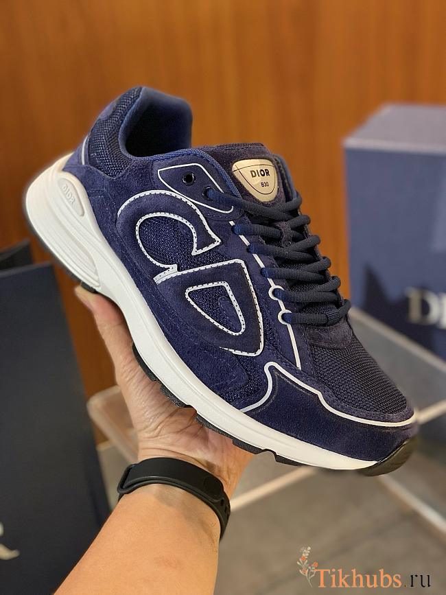 Dior B30 Countdown Sneaker Navy Blue Suede - 1