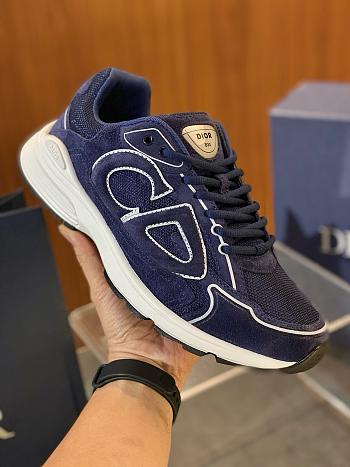 Dior B30 Countdown Sneaker Navy Blue Suede