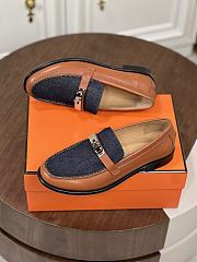 Hermes Destin Loafer Brown Denim - 5