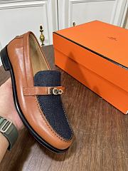 Hermes Destin Loafer Brown Denim - 2