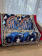 Hermes Blue Scarf 140x140cm - 1
