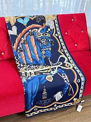 Hermes Blue Scarf 140x140cm - 4