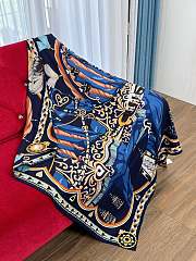 Hermes Blue Scarf 140x140cm - 2