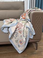 Hermes White Blue 140x140cm - 4