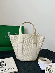 Goyard Goyardine White Canvas Belharra PM Tote 24x18x14cm - 1