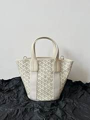 Goyard Goyardine White Canvas Belharra PM Tote 24x18x14cm - 5