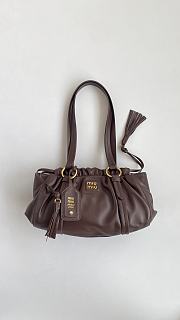 Miu Miu Joie Shoulder Bag Brown Nappa 32x16x10.5cm - 1