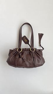 Miu Miu Joie Shoulder Bag Brown Nappa 32x16x10.5cm - 5