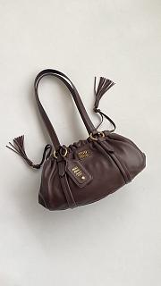 Miu Miu Joie Shoulder Bag Brown Nappa 32x16x10.5cm - 4