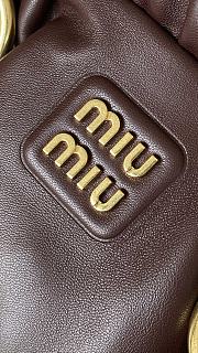 Miu Miu Joie Shoulder Bag Brown Nappa 32x16x10.5cm - 3