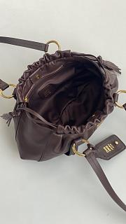 Miu Miu Joie Shoulder Bag Brown Nappa 32x16x10.5cm - 2