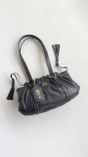 Miu Miu Joie Shoulder Bag Black Nappa 32x16x10.5cm - 1