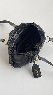 Miu Miu Joie Shoulder Bag Black Nappa 32x16x10.5cm - 4
