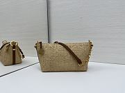 Dior Diorstar Hobo Bag with Chain Beige Raffia 28.5 x 14.5 x 10 cm - 3