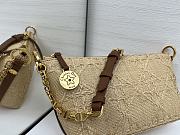 Dior Diorstar Hobo Bag with Chain Beige Raffia 28.5 x 14.5 x 10 cm - 2