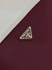 Prada Re-Nylon Burgundy Pouch 24.5x14.5cm - 6