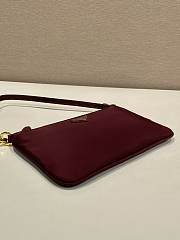Prada Re-Nylon Burgundy Pouch 24.5x14.5cm - 4
