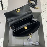 Balenciaga Rodeo Handbag Mini Black Calfskin Gold 22.8x9.9x8.3cm - 5