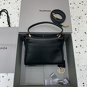 Balenciaga Rodeo Handbag Mini Black Calfskin Gold 22.8x9.9x8.3cm - 4