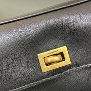 Balenciaga Rodeo Handbag Mini Black Calfskin Gold 22.8x9.9x8.3cm - 3